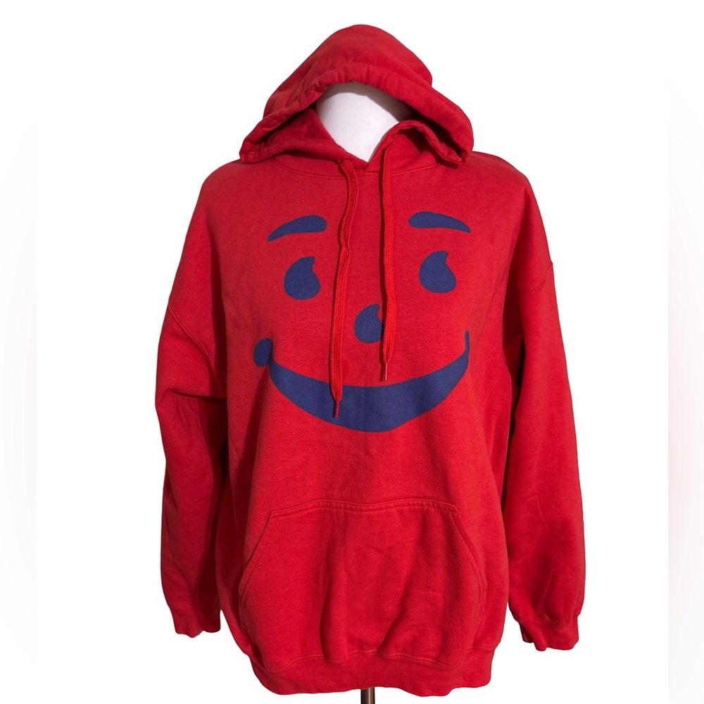 Kool Aid Cozy Red Hoodie with Fun Face Design